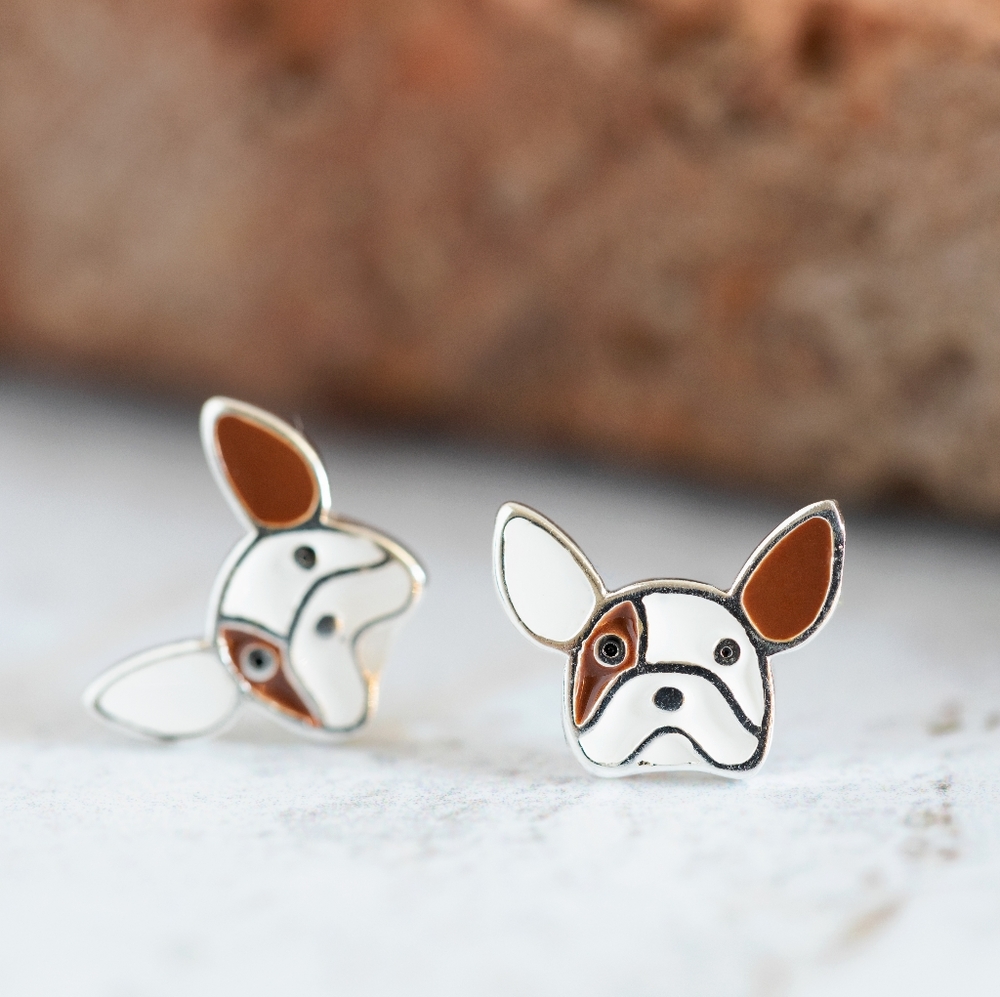 French Bulldog Stud Earrings - Only 2 left - Picture 3 of 11